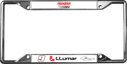 Chase Elliott #9 LLumar Chrome License Plate Frame