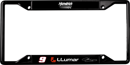 Chase Elliott #9 LLumar Black License Plate Frame