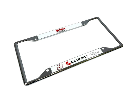 Chase Elliott #9 LLumar Chrome License Plate Frame