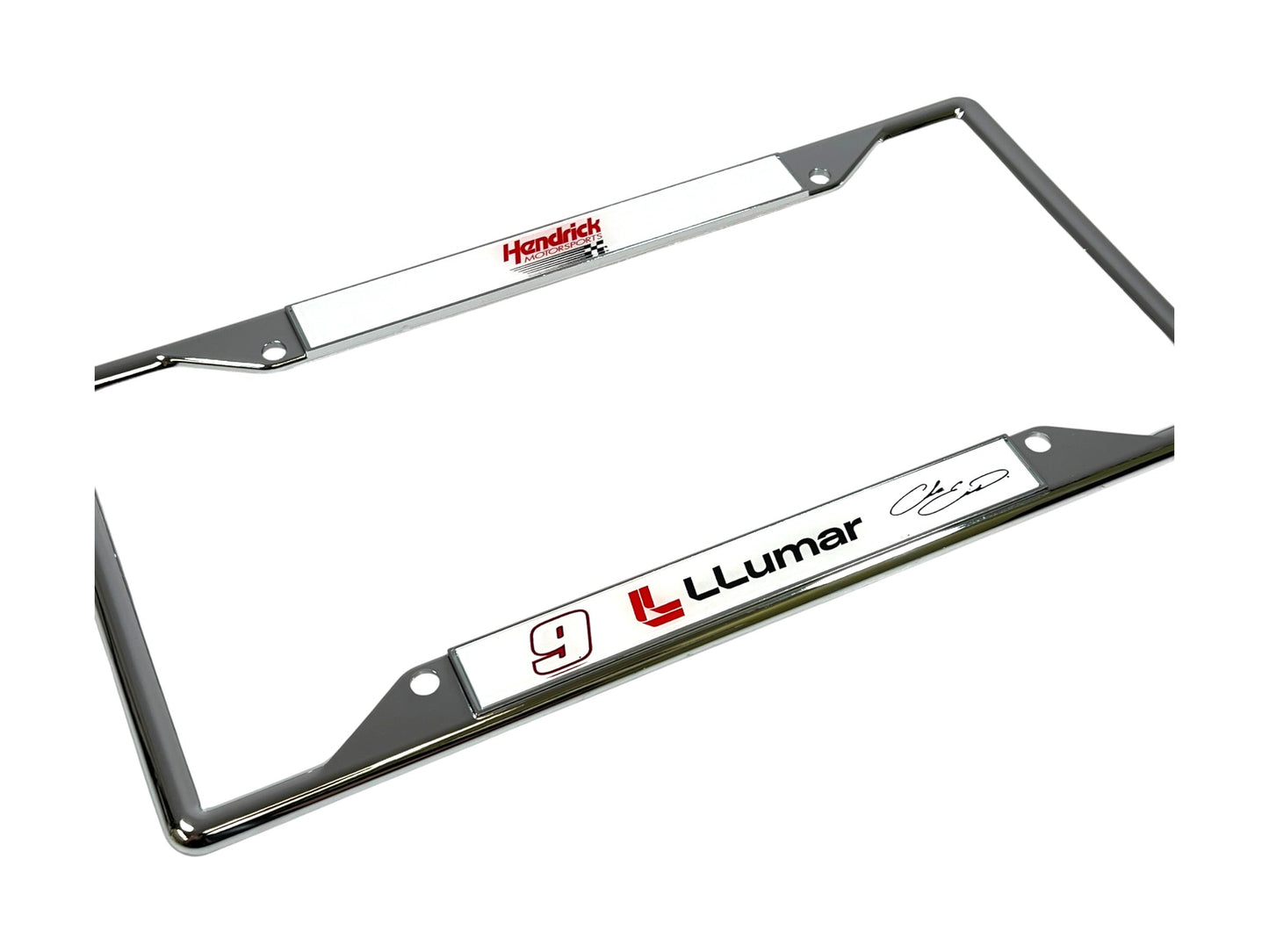 Chase Elliott #9 LLumar Chrome License Plate Frame