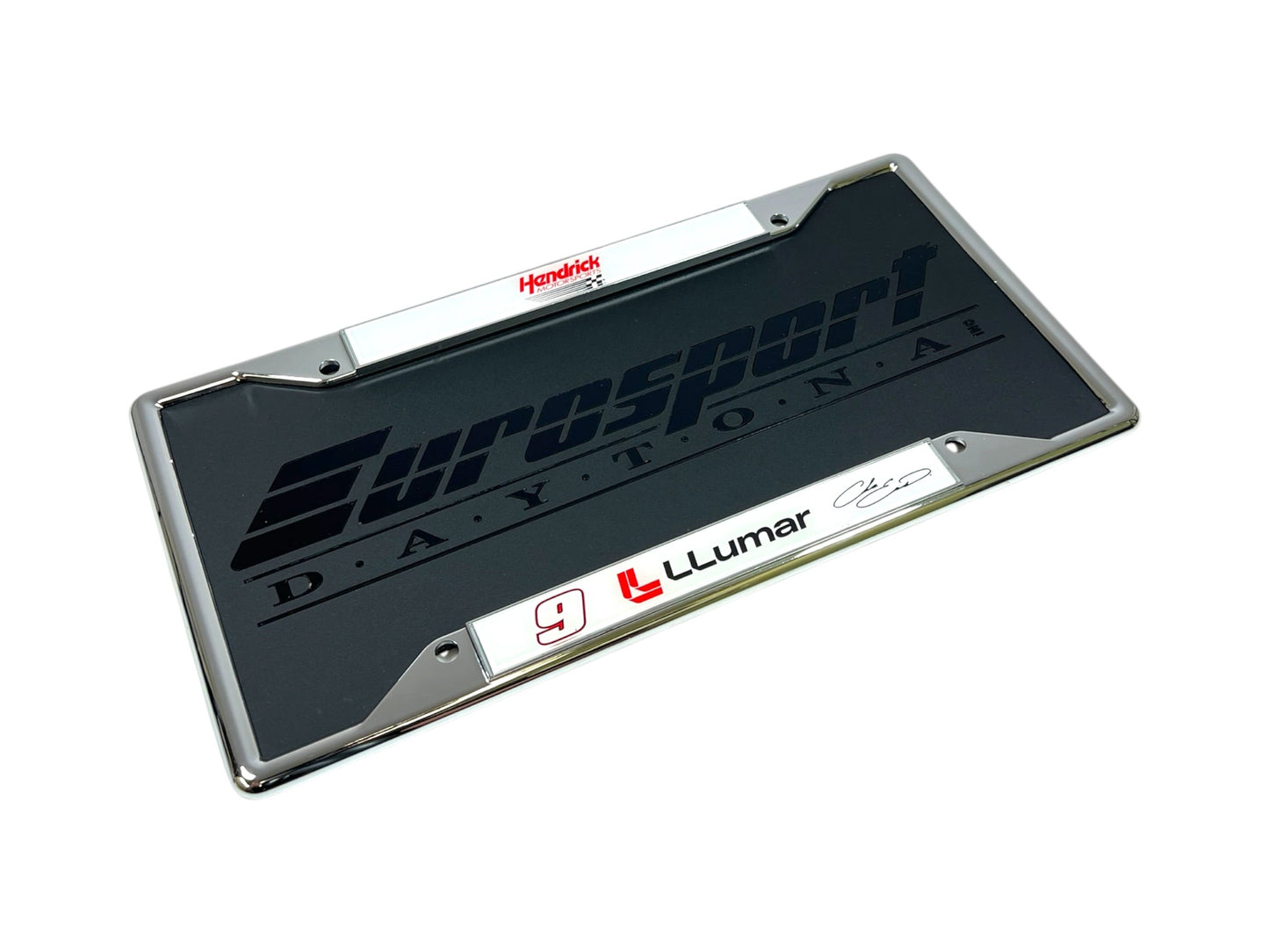 Chase Elliott #9 LLumar Chrome License Plate Frame