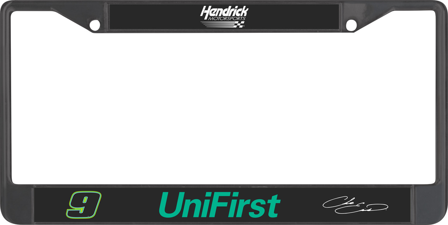 Chase Elliott #9 UniFirst Black License Plate Frame