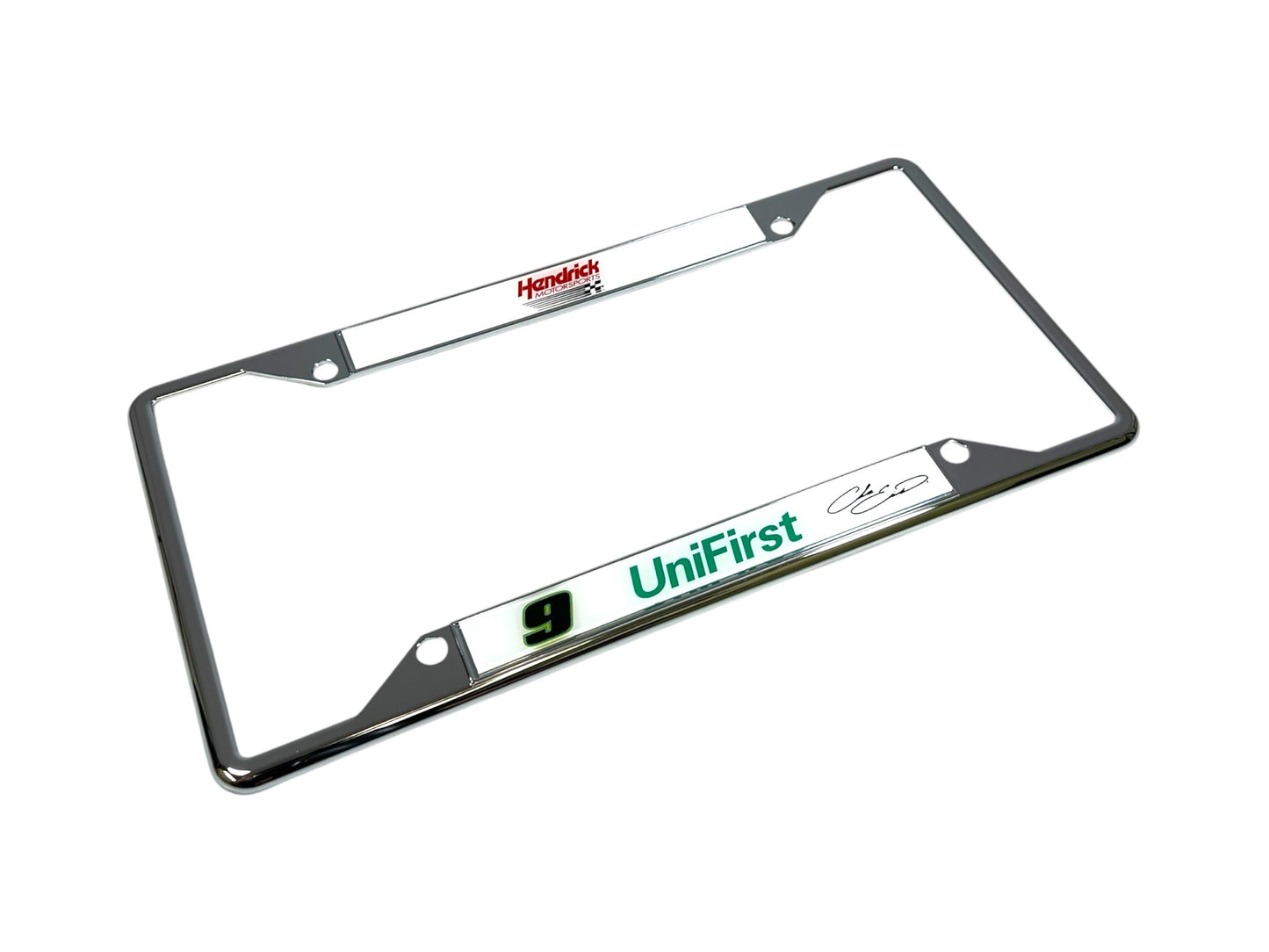 Chase Elliott #9 UniFirst Chrome License Plate Frame