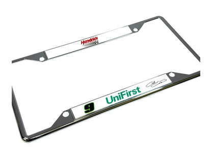 Chase Elliott #9 UniFirst Chrome License Plate Frame