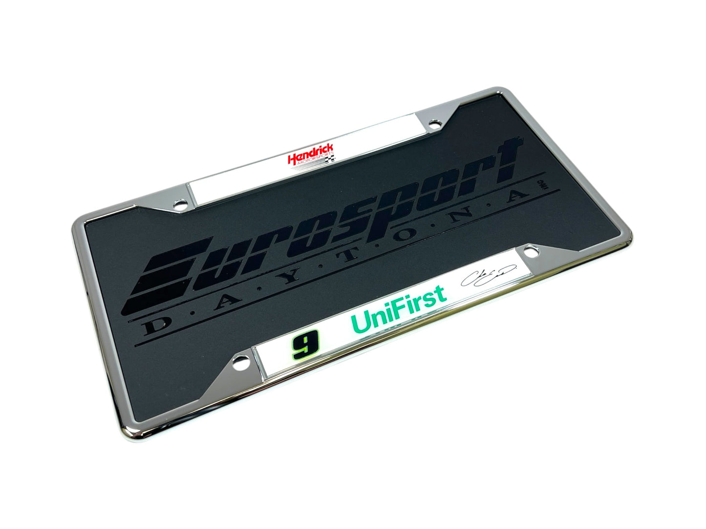 Chase Elliott #9 UniFirst Chrome License Plate Frame