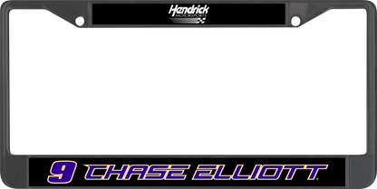 Chase Elliott #9 NAPA Name Rail Black License Plate Frame