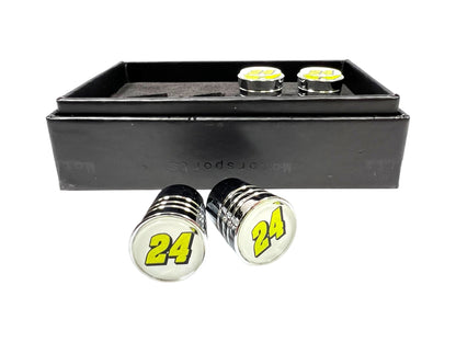 William Byron #24 Raptor Chrome Tapered Valve Stem Caps