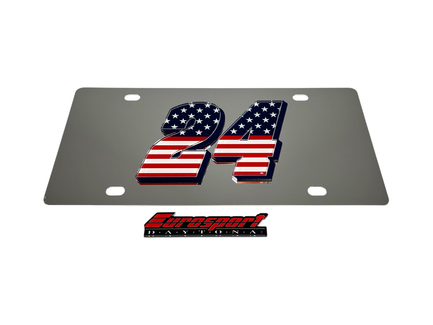 William Byron #24 Patriotic Stainless Steel License Plate