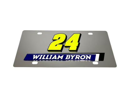 William Byron #24 Raptor Stainless Steel License Plate