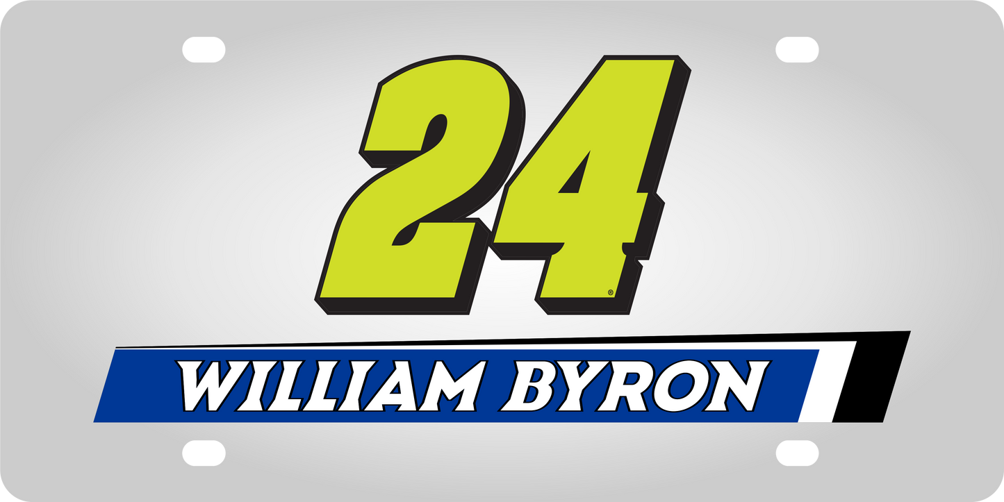 William Byron #24 Raptor Stainless Steel License Plate