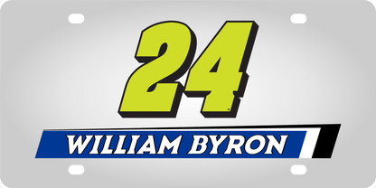 William Byron #24 Raptor Stainless Steel License Plate