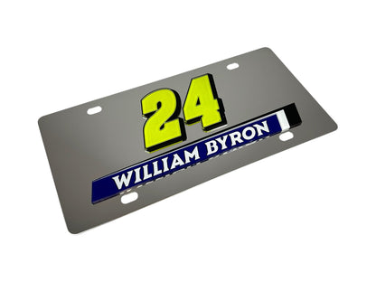 William Byron #24 Raptor Stainless Steel License Plate