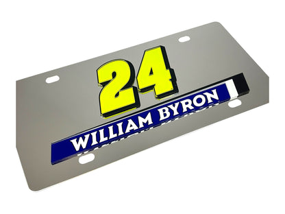 William Byron #24 Raptor Stainless Steel License Plate