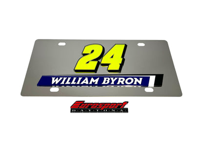 William Byron #24 Raptor Stainless Steel License Plate