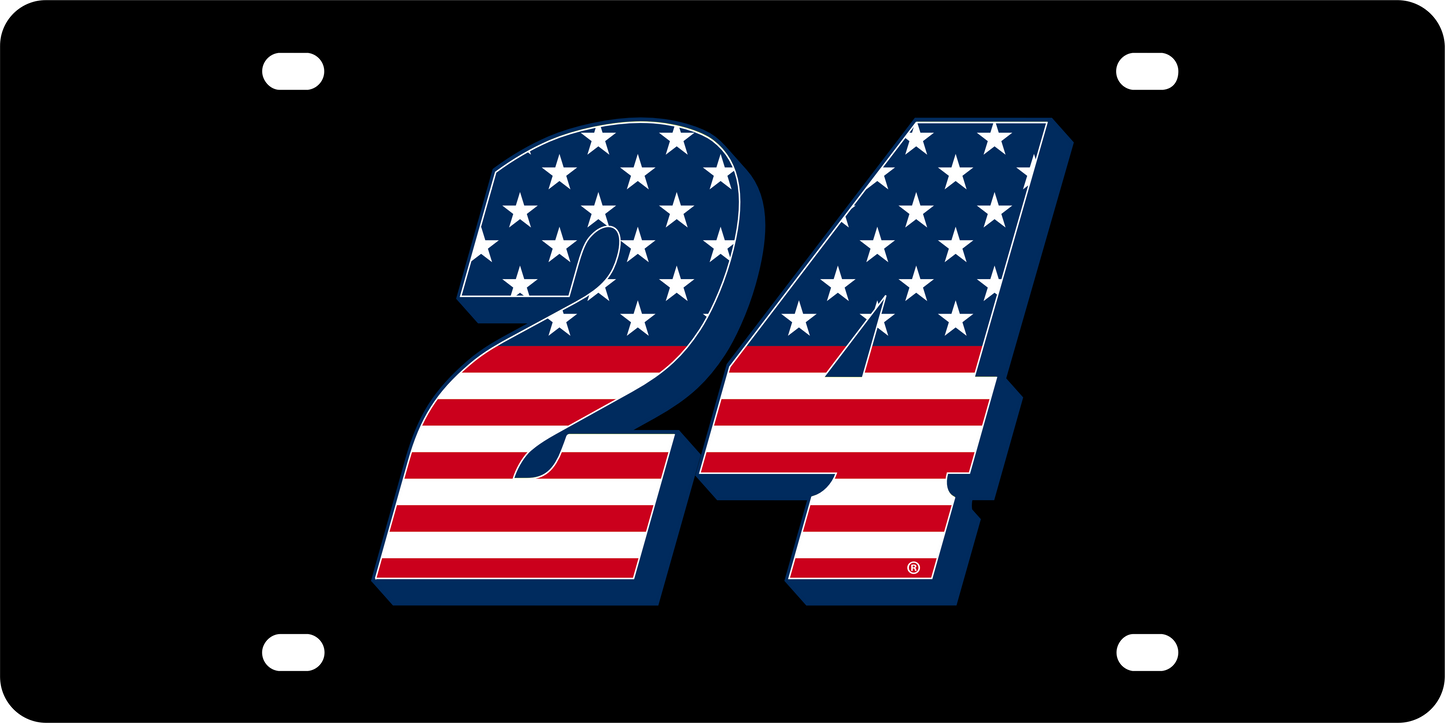 William Byron #24 Patriotic Acrylic License Plate