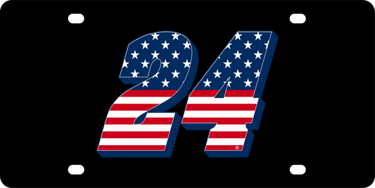William Byron #24 Patriotic Acrylic License Plate