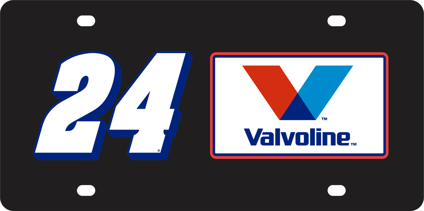 William Byron #24 Valvoline Acrylic License Plate