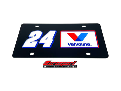 William Byron #24 Valvoline Acrylic License Plate