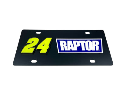 William Byron #24 Raptor Carbon Steel License Plate