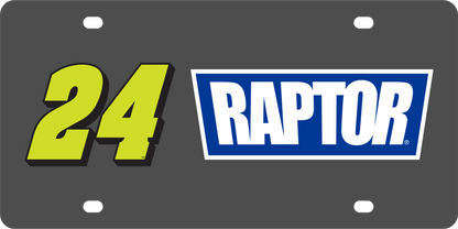 William Byron #24 Raptor Carbon Steel License Plate