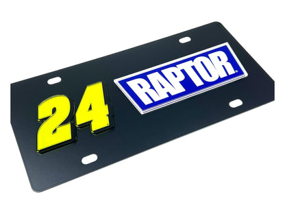 William Byron #24 Raptor Carbon Steel License Plate