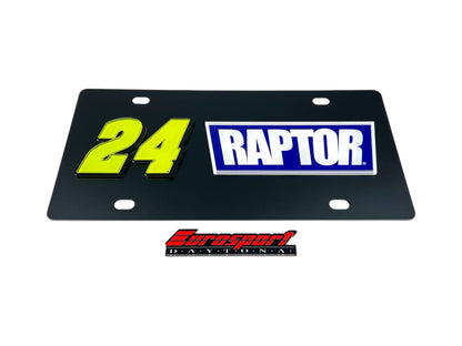 William Byron #24 Raptor Carbon Steel License Plate