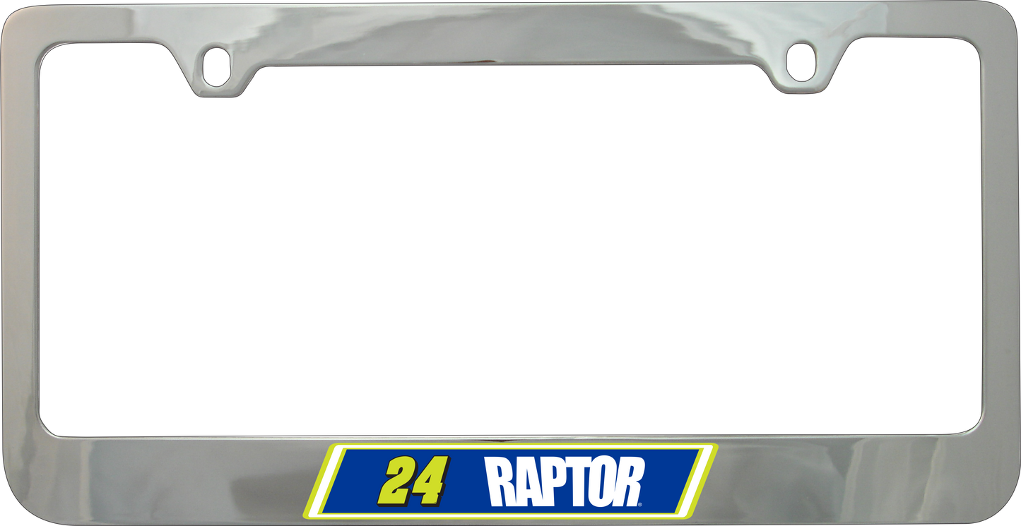 William Byron #24 Raptor Chrome License Plate Frame