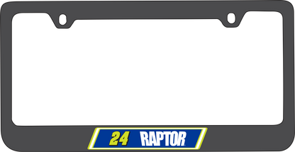 William Byron #24 Raptor Black License Plate Frame