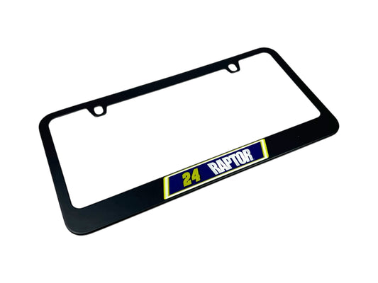 William Byron #24 Raptor Black License Plate Frame
