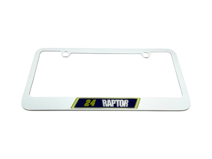 William Byron #24 Raptor White License Plate Frame
