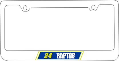 William Byron #24 Raptor White License Plate Frame