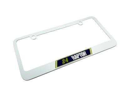 William Byron #24 Raptor White License Plate Frame