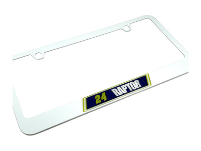 William Byron #24 Raptor White License Plate Frame