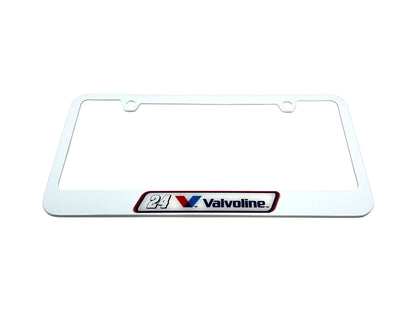 William Byron #24 Valvoline White License Plate Frame