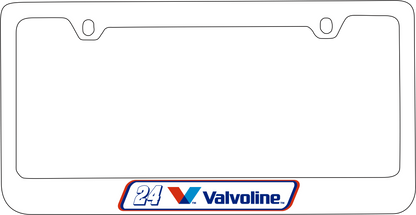 William Byron #24 Valvoline White License Plate Frame