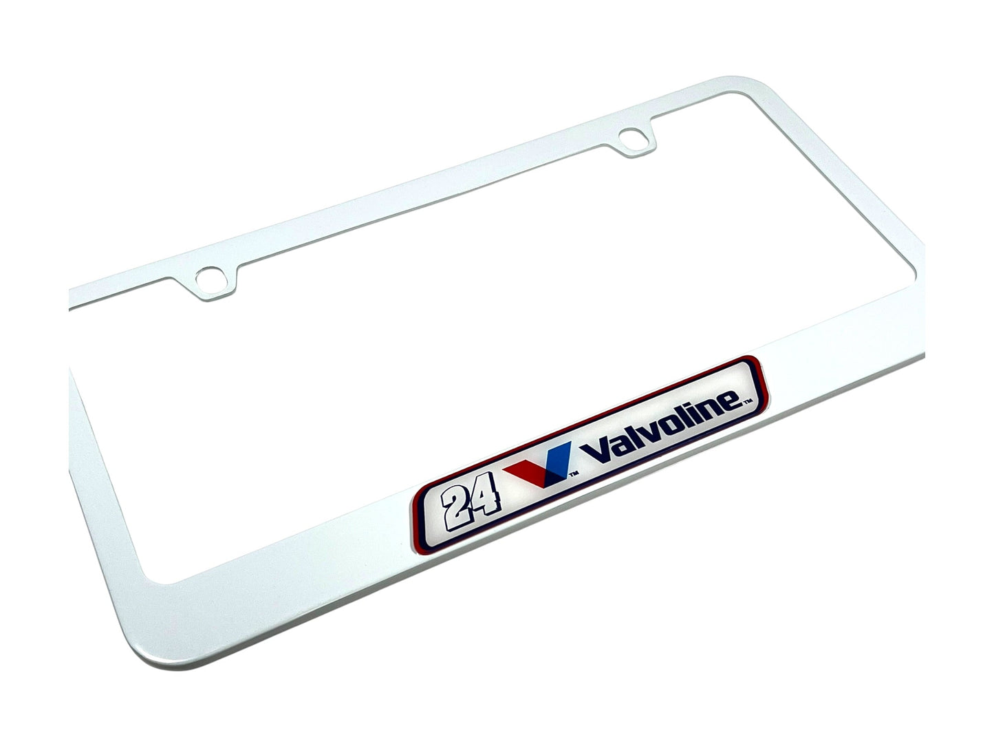 William Byron #24 Valvoline White License Plate Frame