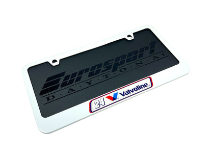 William Byron #24 Valvoline White License Plate Frame