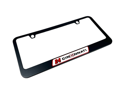 William Byron #24 Cincinnati Black License Plate Frame