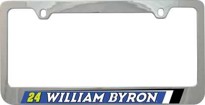 William Byron #24 Raptor Chrome License Plate Frame