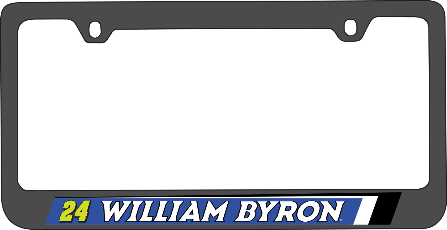 William Byron #24 Raptor Black License Plate Frame