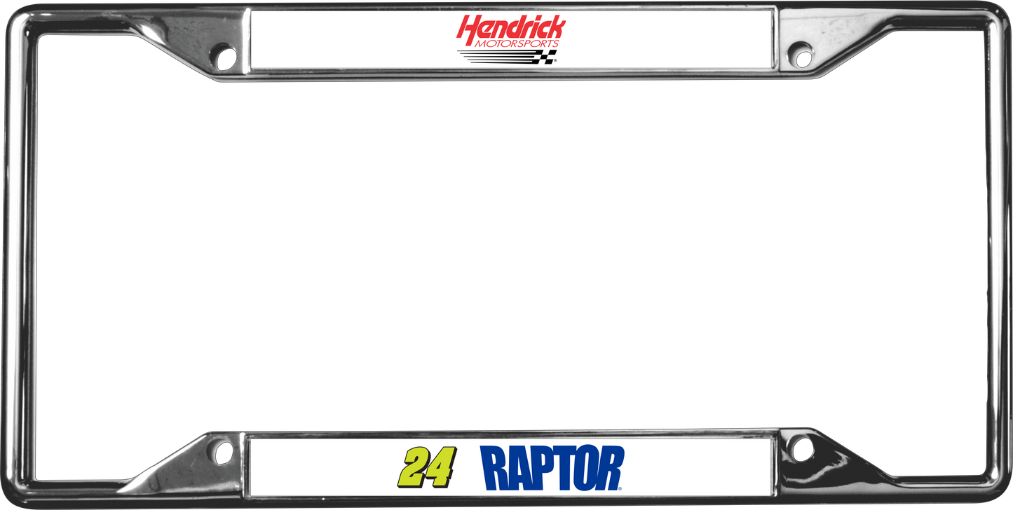 William Byron #24 Raptor Chrome License Plate Frame