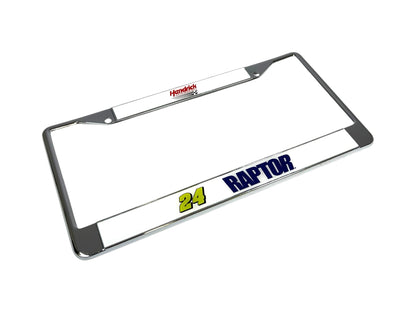 William Byron #24 Raptor Chrome License Plate Frame