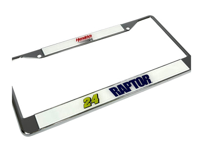 William Byron #24 Raptor Chrome License Plate Frame