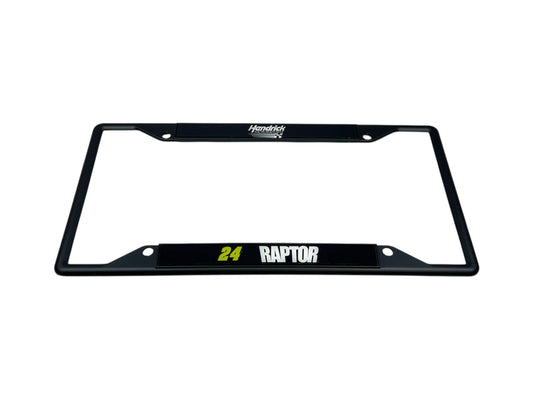 William Byron #24 Raptor Black License Plate Frame