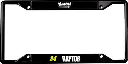 William Byron #24 Raptor Black License Plate Frame
