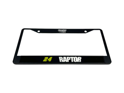 William Byron #24 Raptor Black License Plate Frame