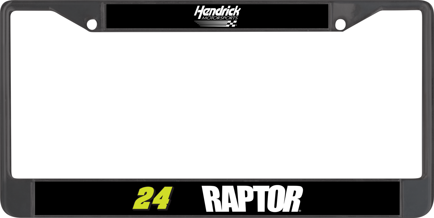 William Byron #24 Raptor Black License Plate Frame