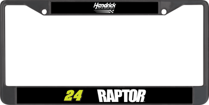 William Byron #24 Raptor Black License Plate Frame