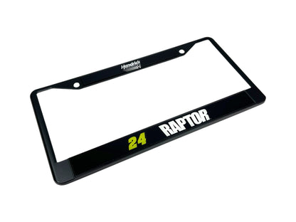 William Byron #24 Raptor Black License Plate Frame