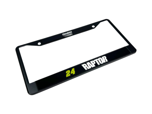 William Byron #24 Raptor Black License Plate Frame